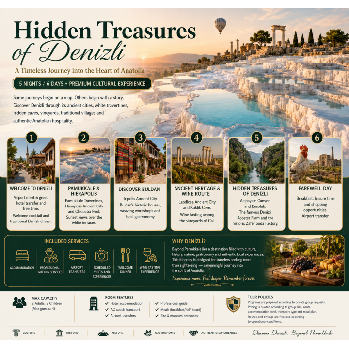 Hidden Treasures of Denizli - 6-Day Premium Cultural Experience