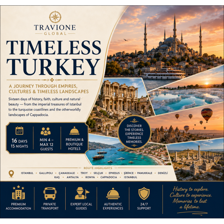 Timeless T&uuml;rkiye - 16 Days of Culture, Coastlines & Cappadocia