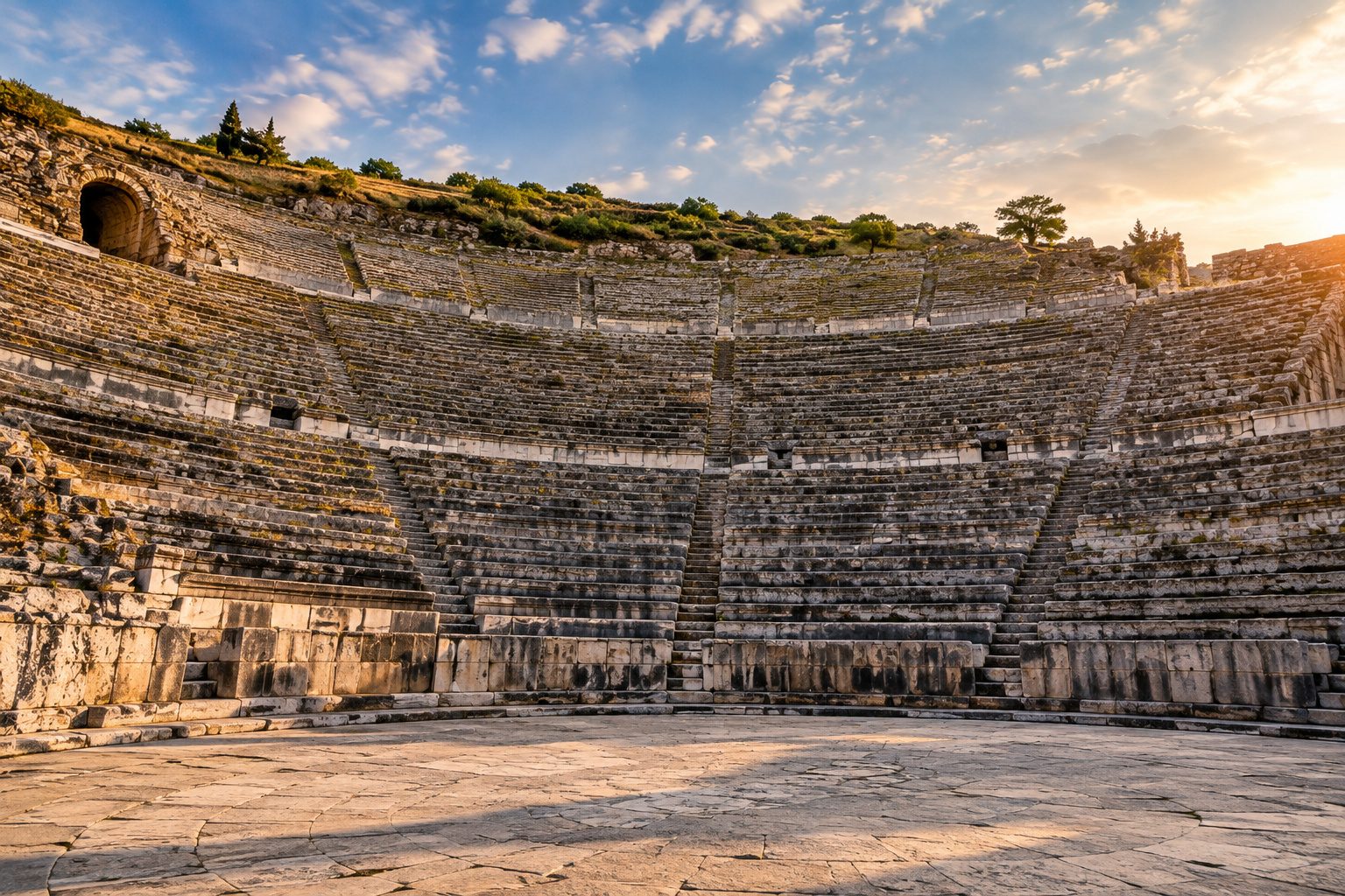 The theatre of Acts 19, seen from the floor.
