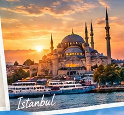 Istanbul at sunset over the Golden Horn